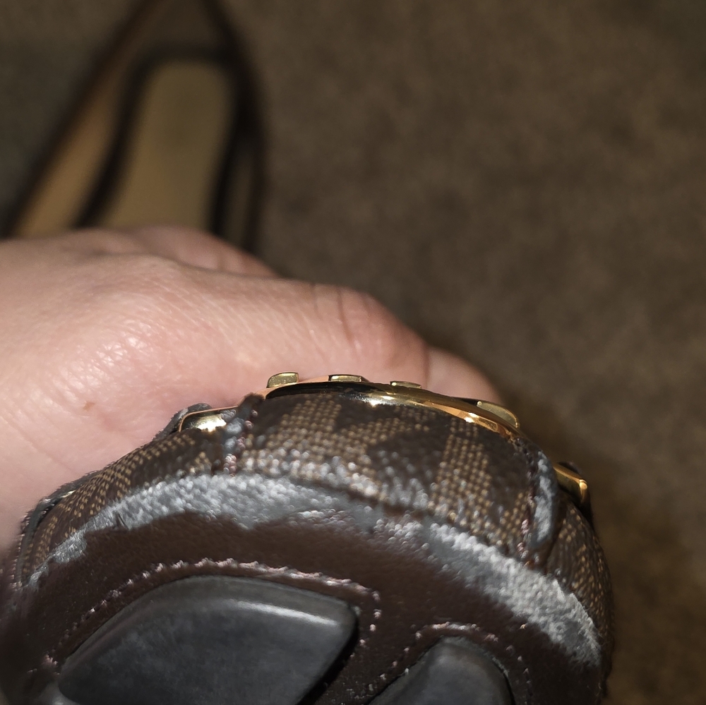 Michael Kors Brown Loafers with Gold Emblem - Picture 6 of 6
